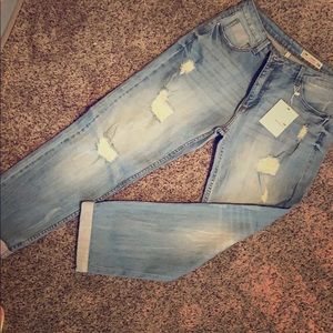 Distressed jeans